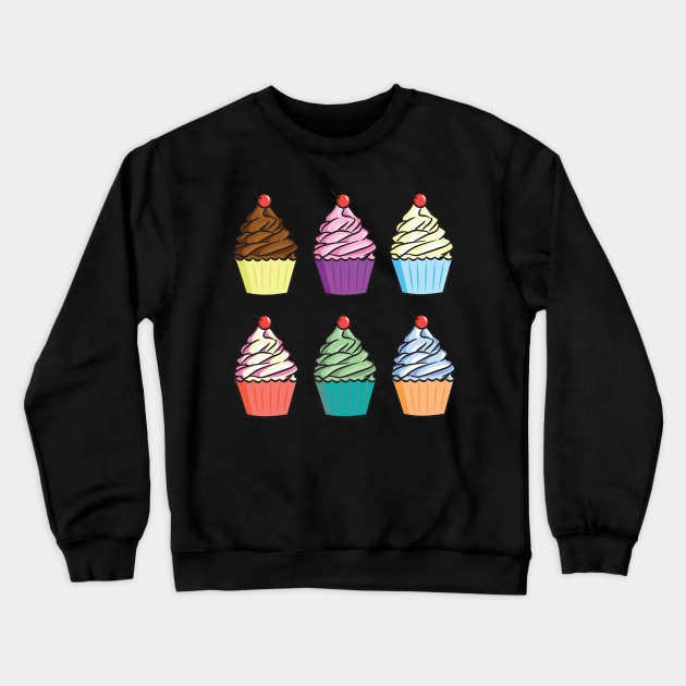 Cupcakes Crewneck Sweatshirt by Lauramazing